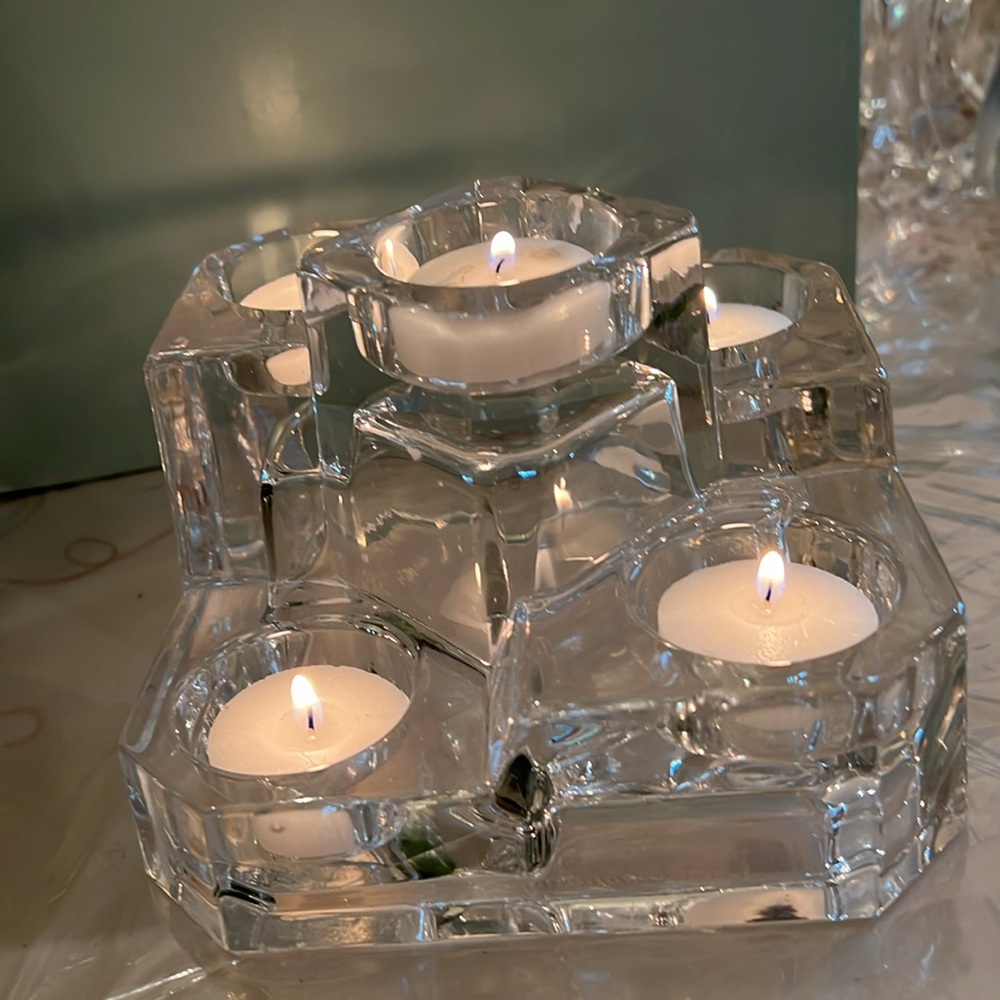 Vintage Partylite Elegant Crystal Castle Candle Holder